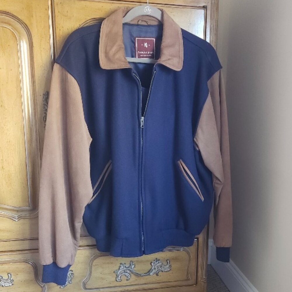 Wool & Suede Varsity Jacket